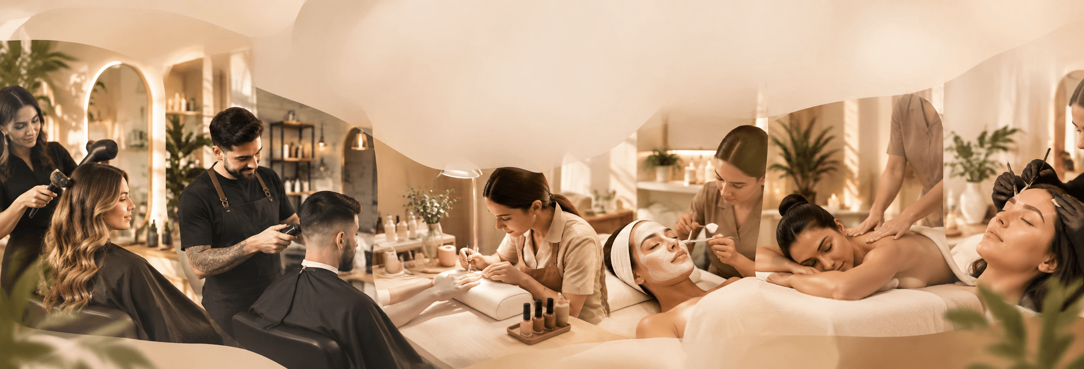 Equipo de un salón de belleza